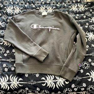 Womens Champion Sweatshirt-Grey and Pink- Size M